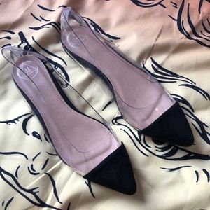 Transparent ballet flats